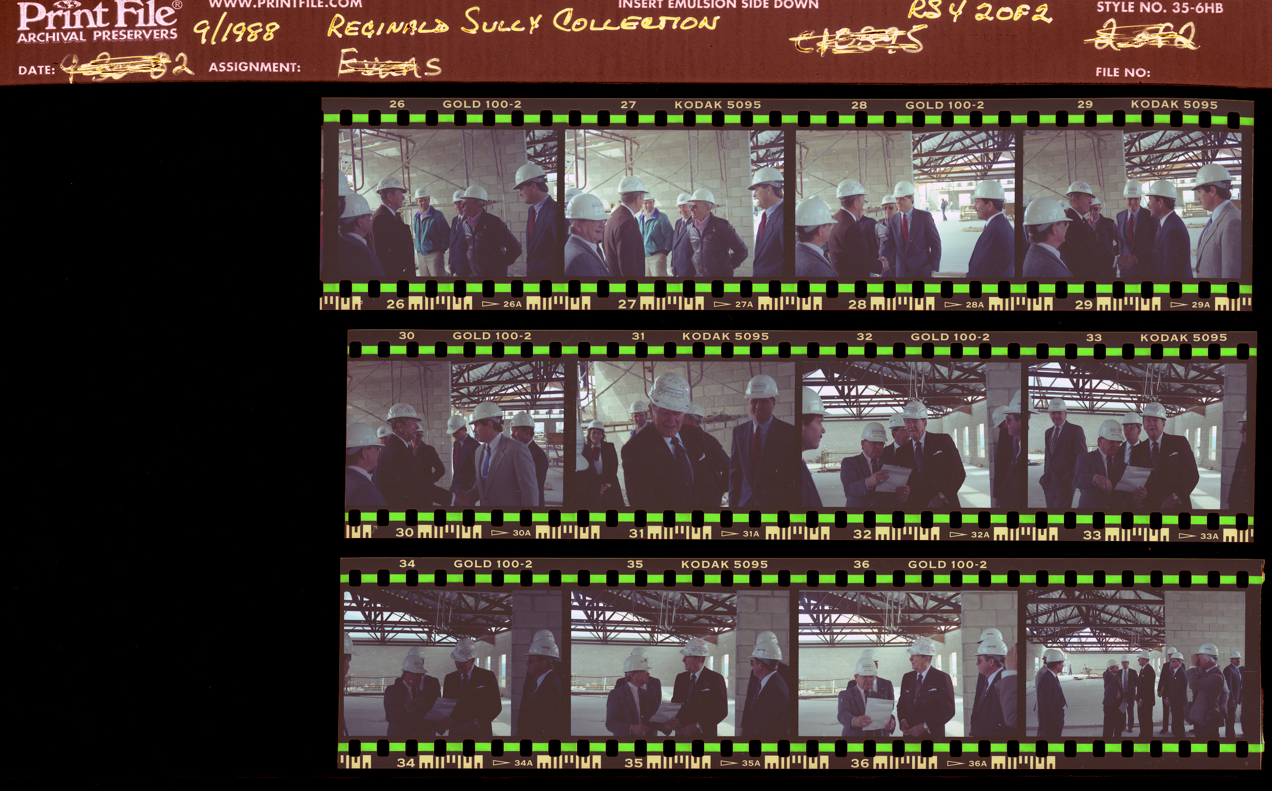Visit of President Reagan to site