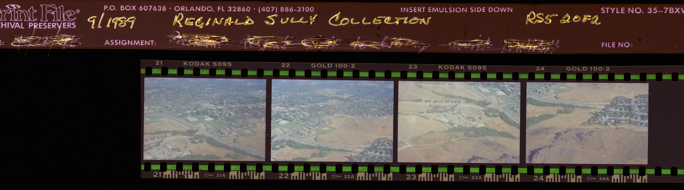 Construction of Reagan Presidential Library, aerial photos