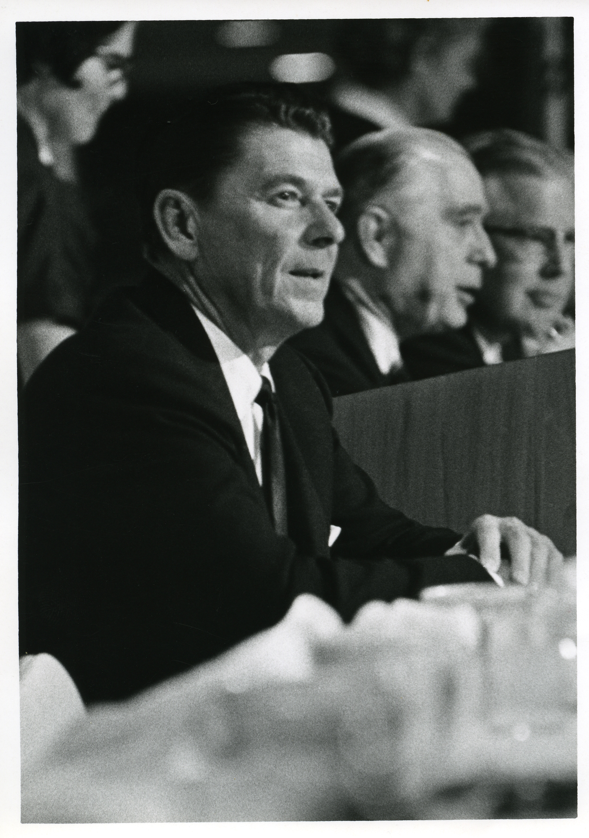 Ronald Reagan, Gardiner Johnson, and Kenneth L. Thompson, Reagan Dinner