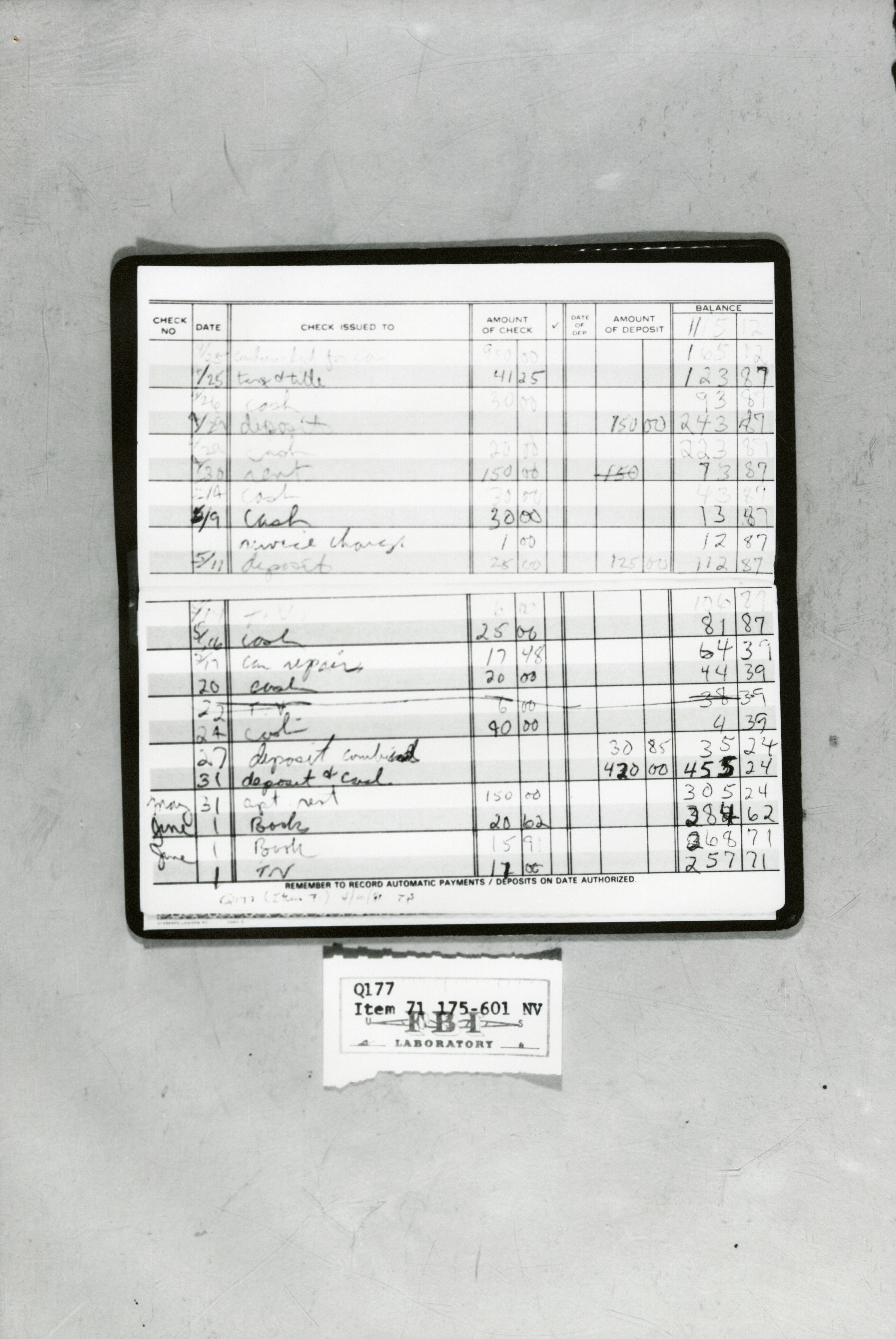 checkbook