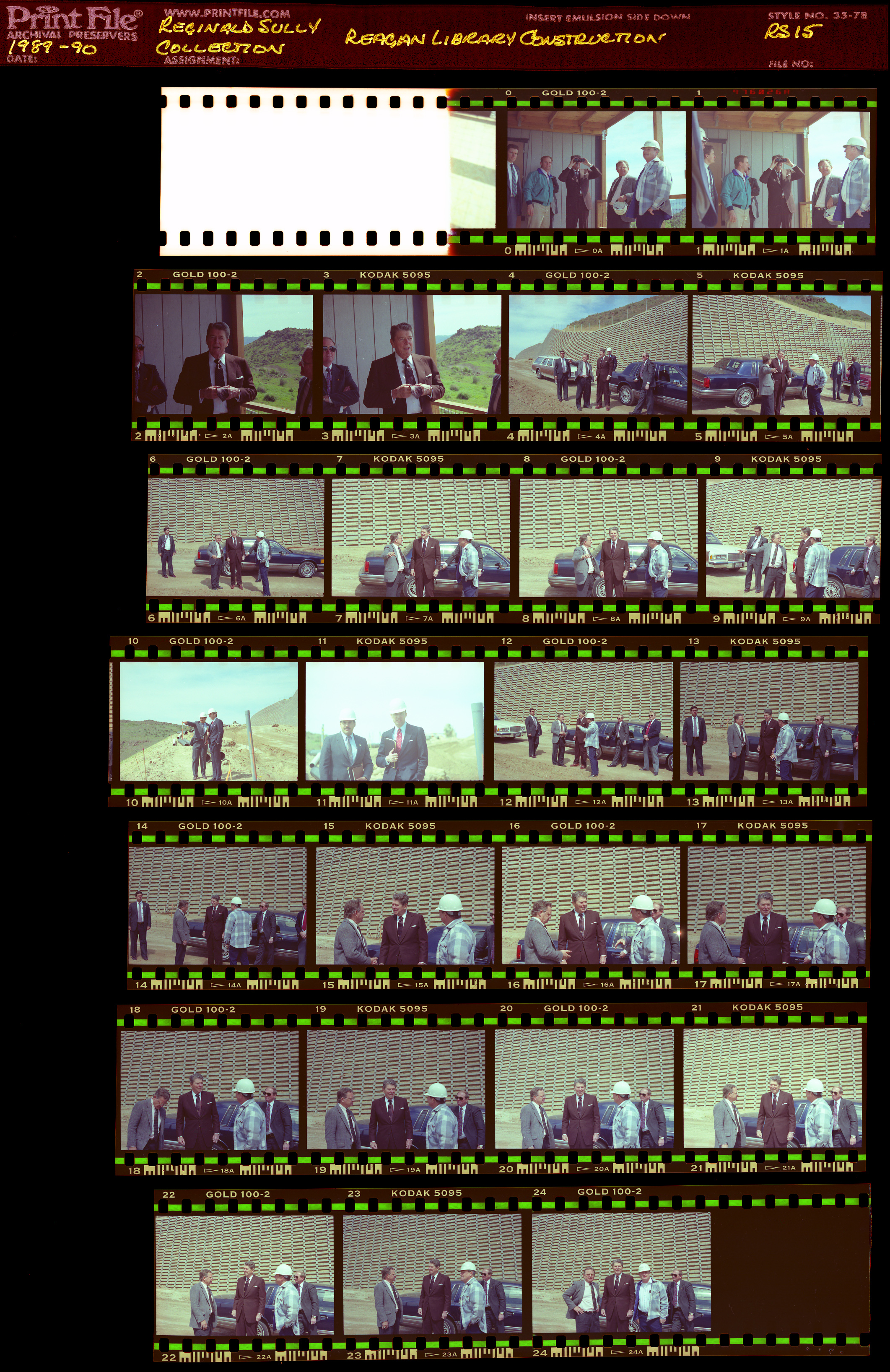 RS-15.jpg Visit of President Reagan to site, Crib Wall