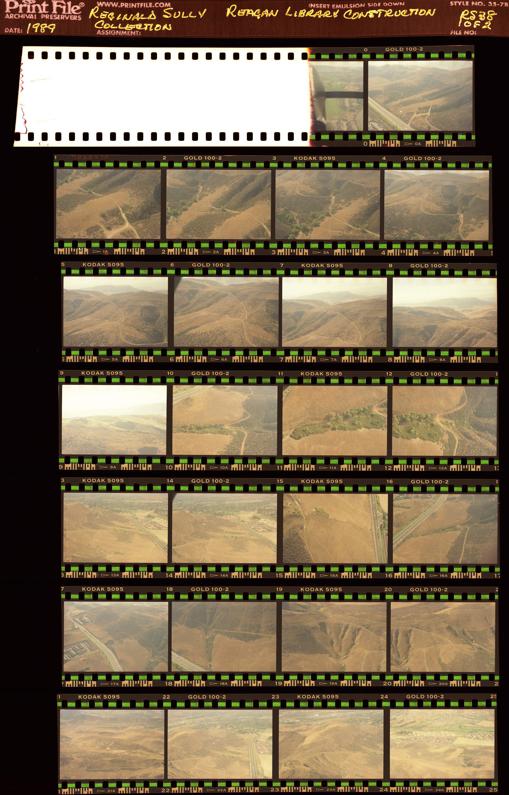 RS-38-1of2.jpg Construction of Reagan Presidential Library, aerial photos before construction, Madera Road
