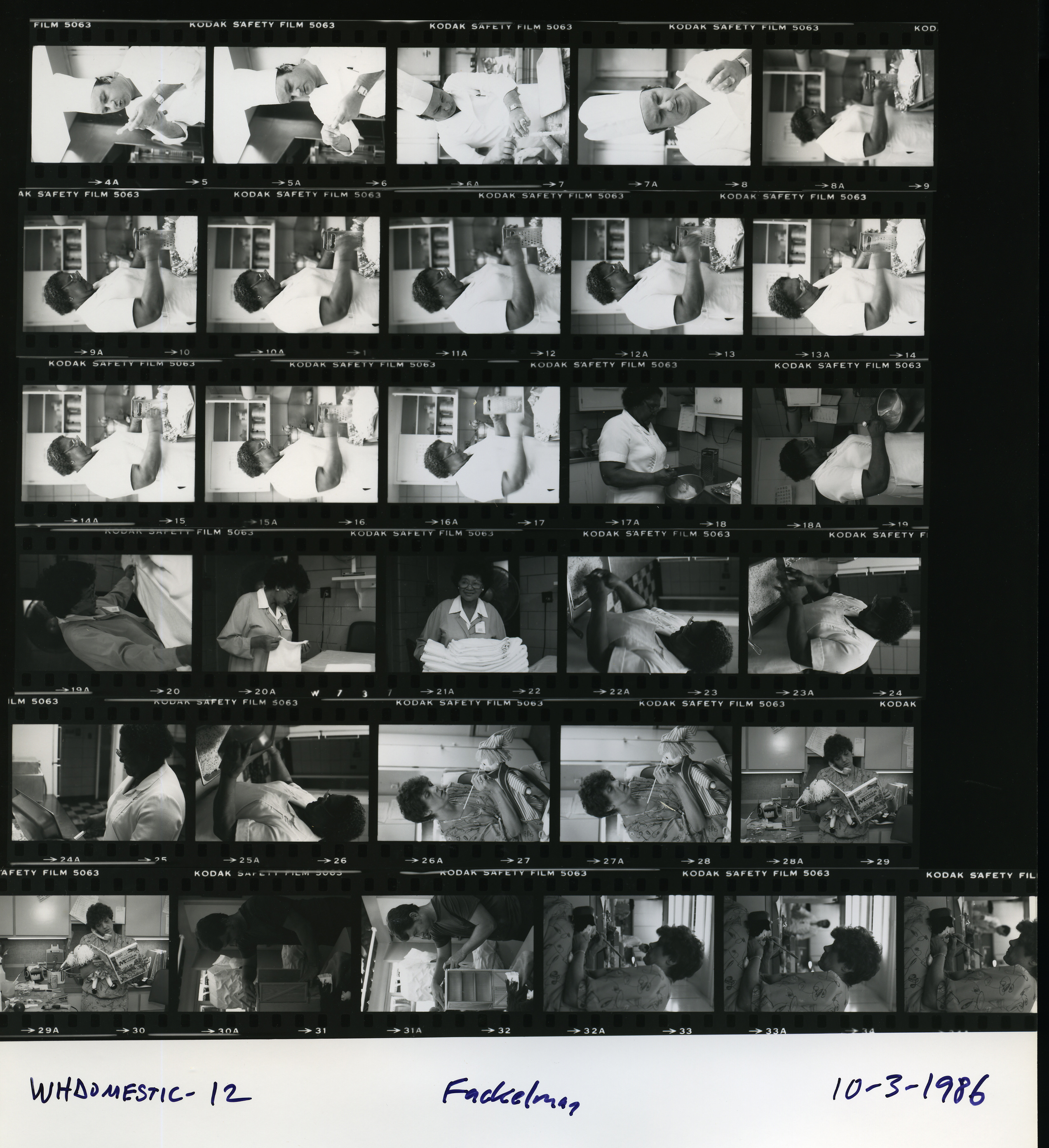 whdomestic-12.jpg White House Chefs cooking and Staff in Laundry room, preparing Christmas decorations