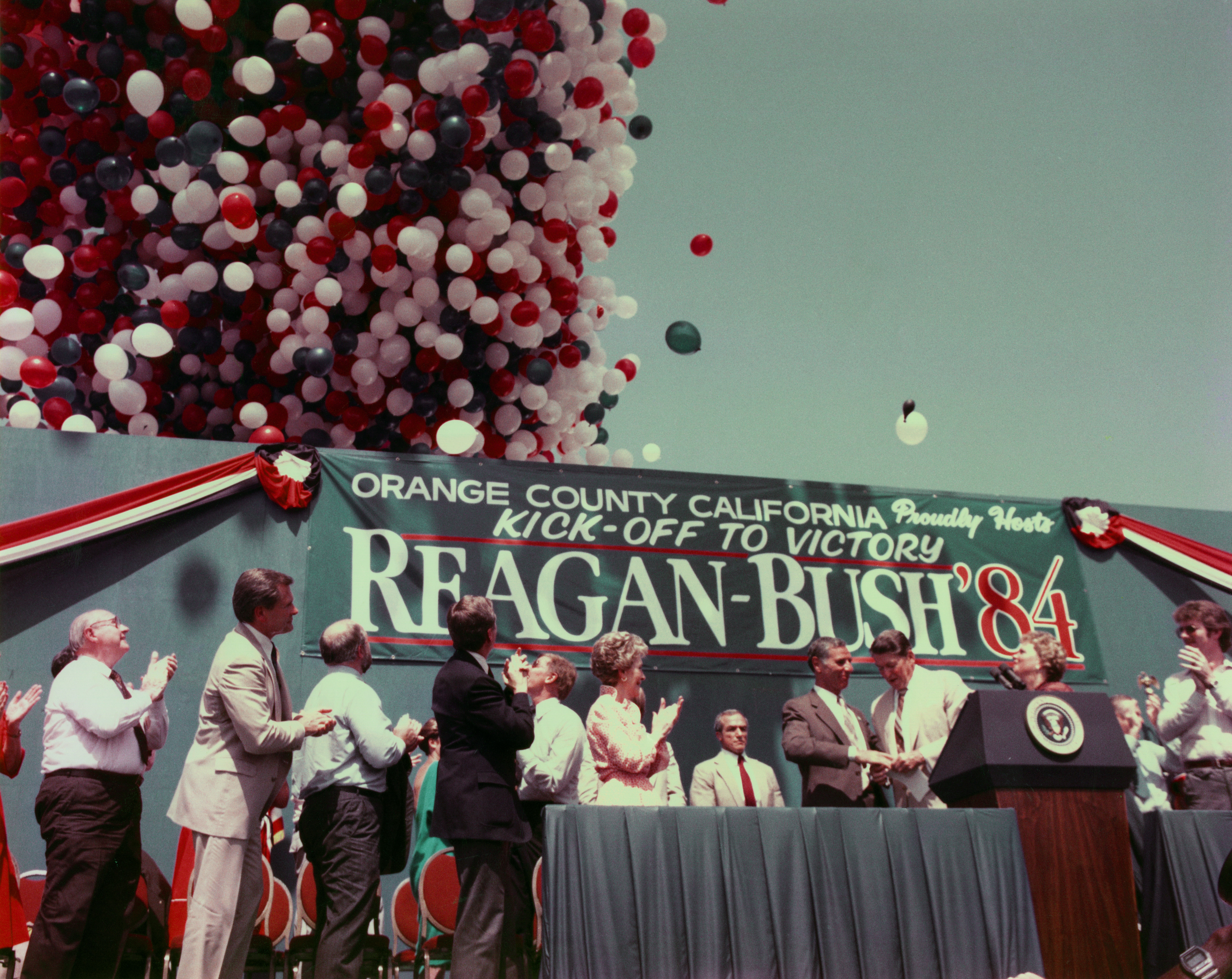 President Reagans campaign speech at Mile Square regional park in Irvine, California