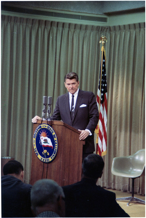 Image result for ronald reagan in front of sacramento state house