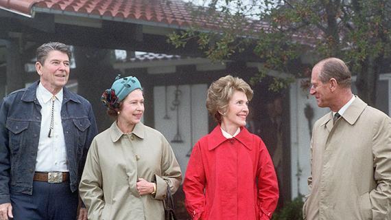 Reagan, Nancy, and British Royals at the Reagan Ranch