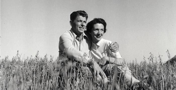 Reagans in Field