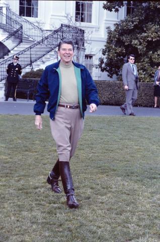 President in riding clothes