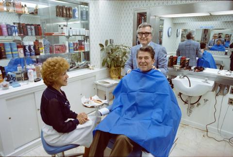 getting haircut