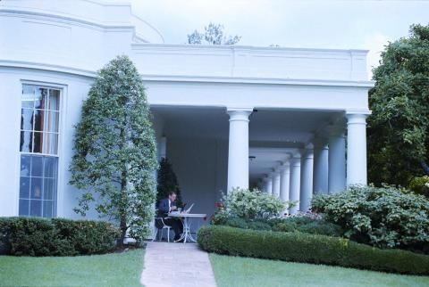 President eating lunch alone