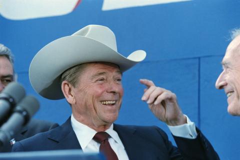 wearing cowboy hat