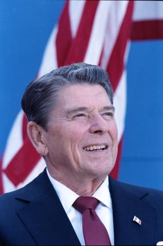 head shot with flag