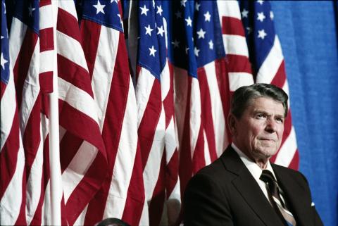 President and US flags