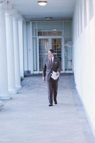 walking on colonnade