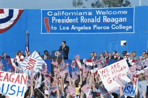 1984 campaign speech at Pierce college