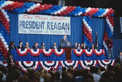 Trip to California, remarks at Republican party rally