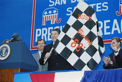 Trip to California, remarks at Republican party campaign rally