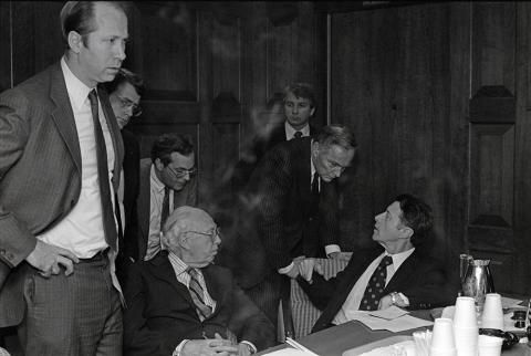 Situation room meeting after assassination attempt