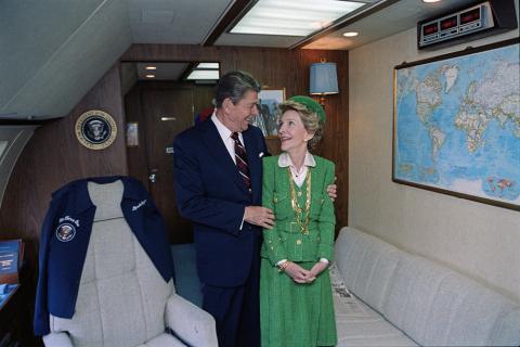 Reagans on Air Force One