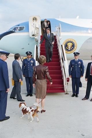 Arrival via Air Force One