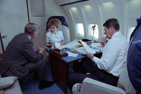 Air Force One trip to Europe with James Billington