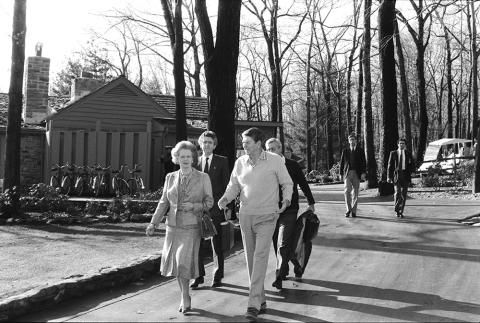 PM Thatcher at Camp David