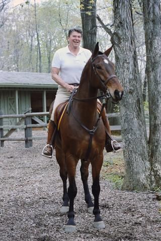 President horseback riding at Camp David