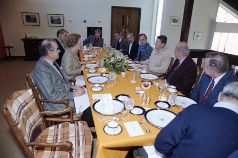 PM Thatcher at Camp David