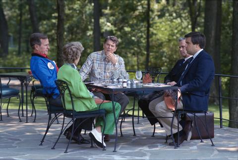 President in a meeting at Camp David