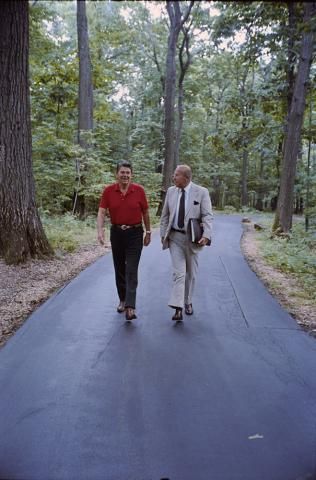 George Shultz at Camp David