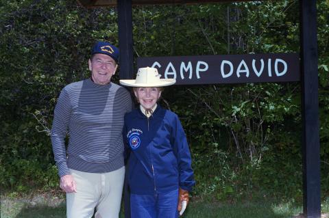 President and Nancy Reagan at Camp David