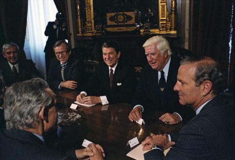 Meeting with bipartisan members of congress to discuss budget compromise