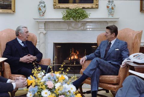 President Reagan Meeting with Congressman Silvio Conte