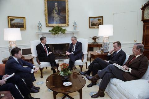 Meeting to discuss MX missile with Senator Henry Scoop Jackson