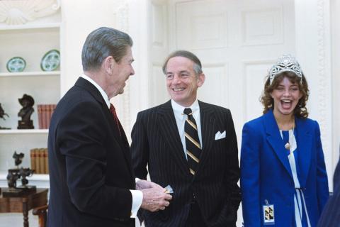 Photo Op. With King (Jake Netterville) and Queen (Sally Johnston) of Mardi Gras and Senator J. Bennett Johnston
