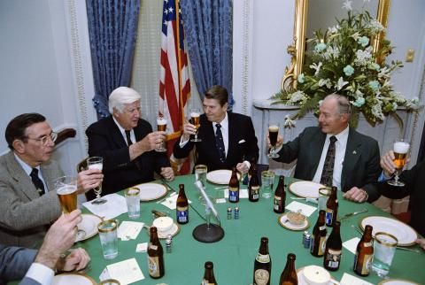 Attending a luncheon in honor of St. Patrick's Day, hosted by Thomas (Tip) O'Neill