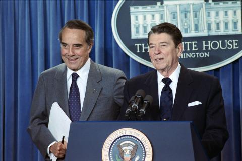 Remarks announcing Senator Bob Dole's support of INF Treaty