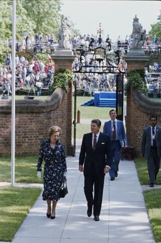 Williamsburg Economic Summit, Arrival of Prime Minister Margaret Thatcher of the United Kingdom