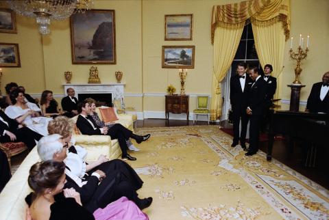 Private Dinner for the Prince of Wales, Prince Charles, Entertainment by pianist Bobby Short