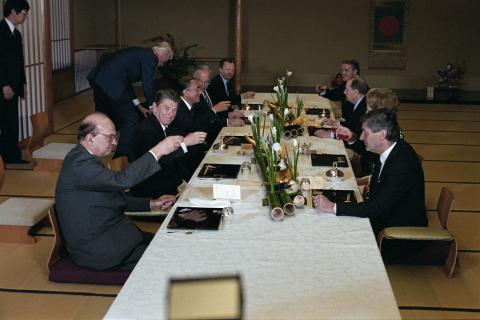Working Luncheon with G-7 leaders in Tokyo, Japan