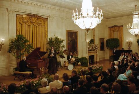 State Visit of President Julio Maria Sanguinetti of Uruguay, Entertainment by Dave Brubeck Quartet
