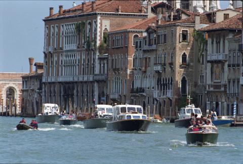 Boat trip to Palazzo Grassi in Venice, Italy