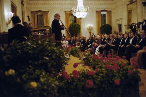 Entertainment by Benny Goodman during State Dinner for King Hussein of Jordan