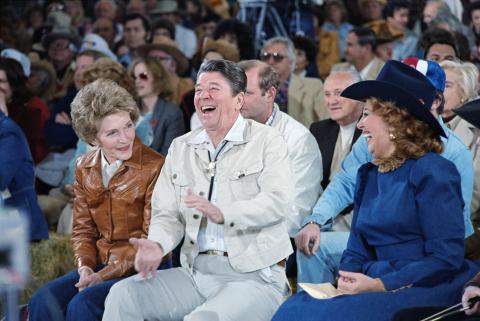 The Reagans with Beverly Sills at PBS Special for Merle Haggard Young Artists In Performance at the Western White House