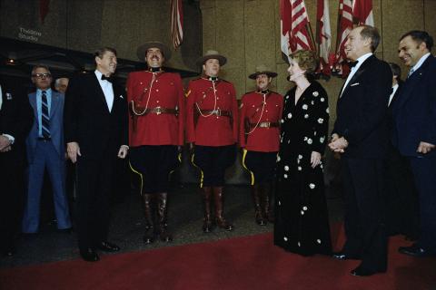 Meeting with Royal Canadian Mounted Police during visit to National Arts Center trip to Canada