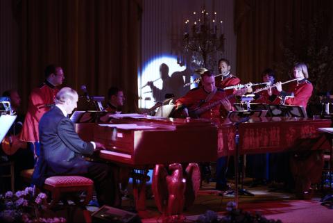 State visit of Prime Minister Nakasone of Japan, State Dinner, entertainment by Henry Mancini and Johnny Mathis