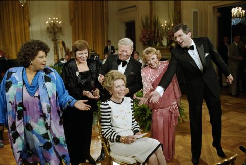Nancy Reagan, Marvin Hamlisch, Mel Torme, Patti Austin, June Allyson, Kaye Ballard at Taping of "In Performance at the White House"
