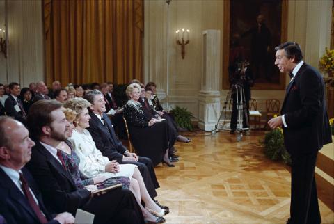 Jerry Orbach at a concert and reception as part of the PBS series In Performance at the White House