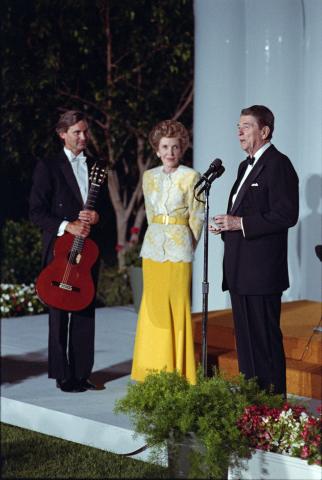 Christopher Parkening at a State visit of President Evren of Turkey, state dinner