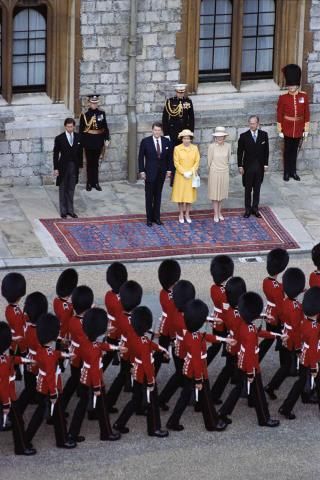 The Reagan's visiting Windsor Castle during trip to the United Kingdom